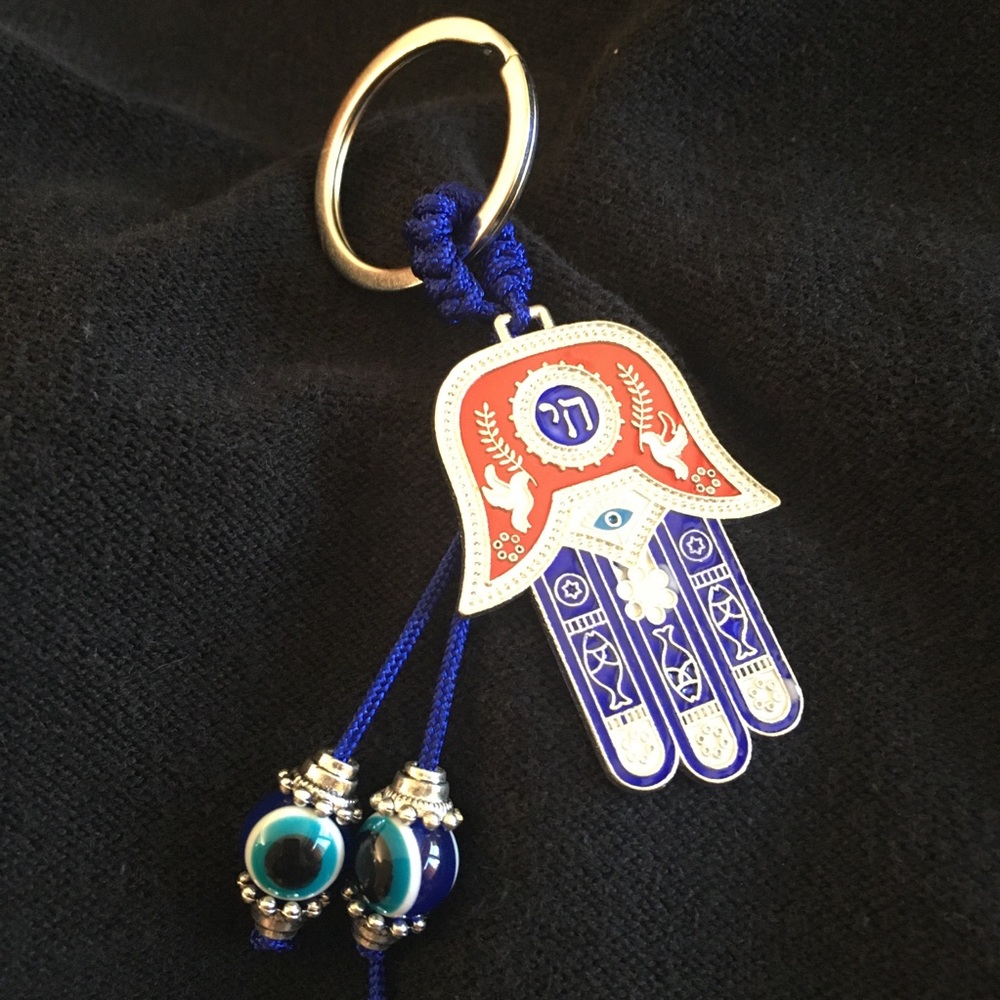 Hamsa Evil Eye Keychain